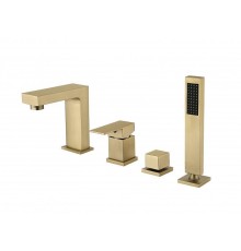 Смеситель на борт ванны Grocenberg GB6008-1MG цвет Золото матовое