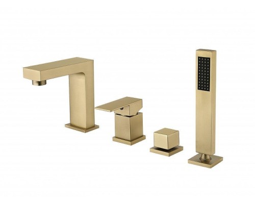 Смеситель на борт ванны Grocenberg GB6008-1MG цвет Золото матовое