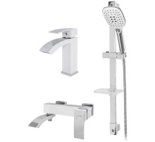 Комплект смесителей Grocenberg GB1007WC Белый хром