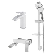 Комплект смесителей Grocenberg GB1007WC Белый хром