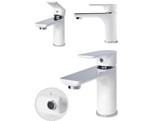 Комплект смесителей Grocenberg GB1009WC Белый Хром