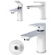Комплект смесителей Grocenberg GB1009WC Белый Хром