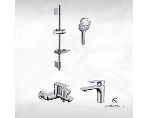 Комплект смесителей Grocenberg GB1009CR Хром