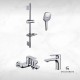 Комплект смесителей Grocenberg GB1009CR Хром