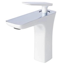 Смеситель для раковины Grocenberg GB1001NWC Белый Хром