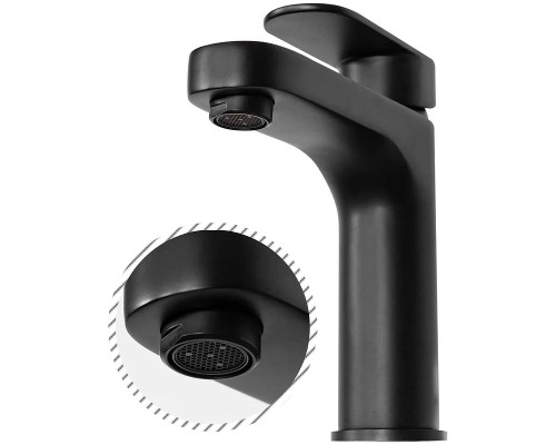 Смеситель для раковины Grocenberg GB1011BL Черный матовый