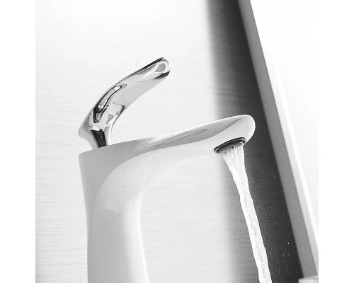 Смеситель для раковины Grocenberg GB2001WC Белый Хром