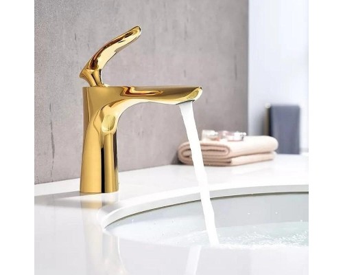 Смеситель для раковины Grocenberg GB2001GO Золото