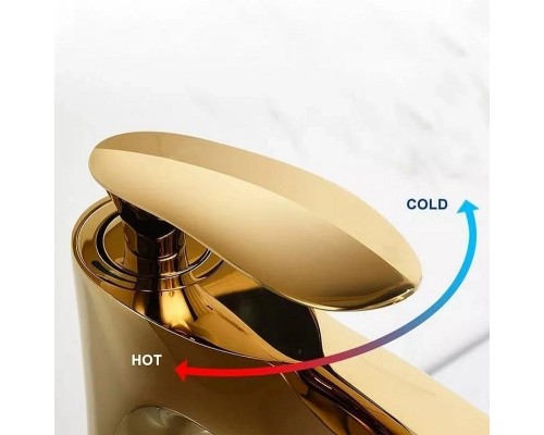 Смеситель для раковины Grocenberg GB2001GO Золото