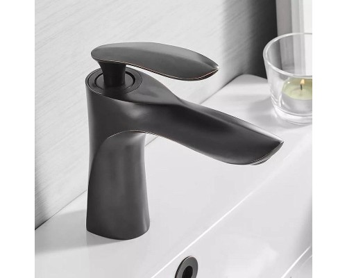 Смеситель для раковины Grocenberg GB2001BL Черный матовый