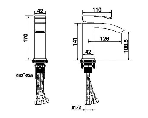 Смеситель для раковины Grocenberg GB2007GO Золото