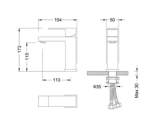 Смеситель для раковины Grocenberg GB2008MG Золото матовое