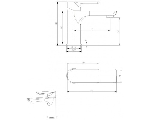 Смеситель для раковины Grocenberg GB2009GO Золото