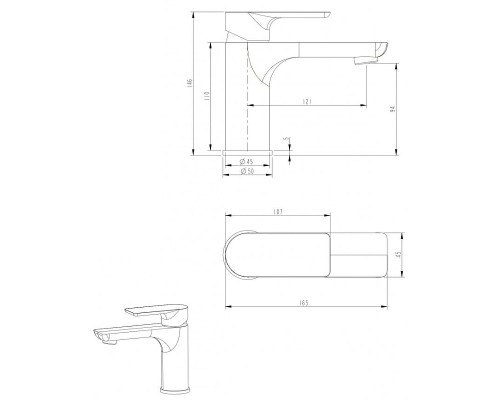 Смеситель для раковины Grocenberg GB2009NK Никель