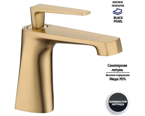 Смеситель для раковины Grocenberg GB2025MG Золото матовое