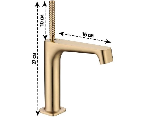 Смеситель для раковины Grocenberg GB2091MG Золото матовое