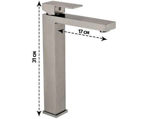 Смеситель для раковины Grocenberg GB3008BL Черный матовый