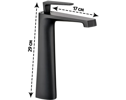 Смеситель для раковины Grocenberg GB3025BL Черный матовый