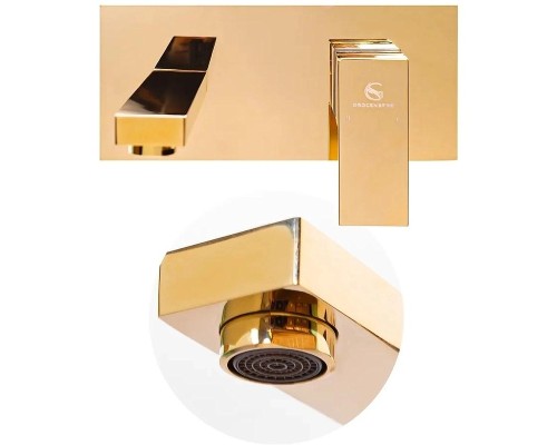 Смеситель для раковины Grocenberg GB588GO Золото