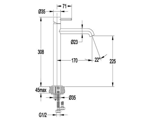 Смеситель для раковины Grocenberg GB3029GL Золото брашированное