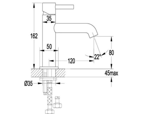 Смеситель для раковины Grocenberg GB2099MG Золото матовое