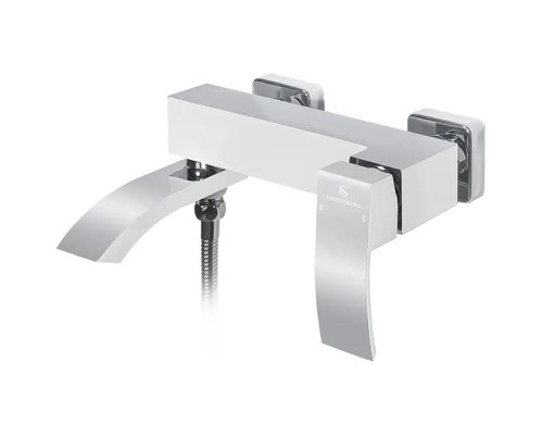 Смеситель для ванны Grocenberg GB8007WC Белый Хром