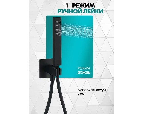 Смеситель для ванны Grocenberg GB5060BL Черный матовый