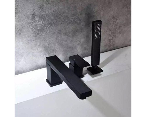 Смеситель на борт ванны Grocenberg GB6008BL Черный матовый