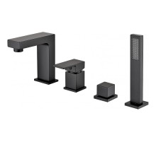 Смеситель на борт ванны Grocenberg GB6008-1BL Черный матовый