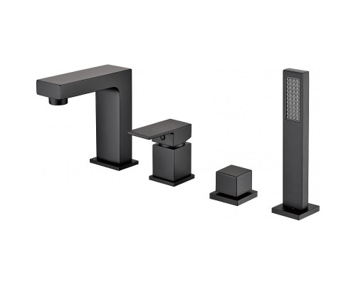 Смеситель на борт ванны Grocenberg GB6008-1BL Черный матовый