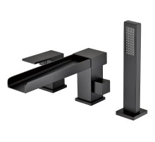 Смеситель на борт ванны Grocenberg GB6008-2BL Черный матовый