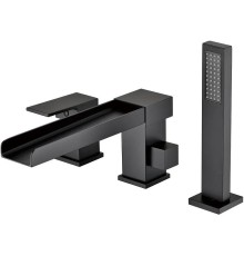 Смеситель на борт ванны Grocenberg GB6008-2BL Черный матовый