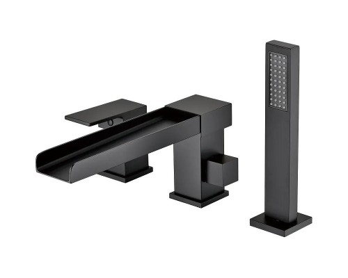 Смеситель на борт ванны Grocenberg GB6008-2BL Черный матовый