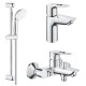 Комплект смесителей Grohe BauLoop New 124448 цвет Хром