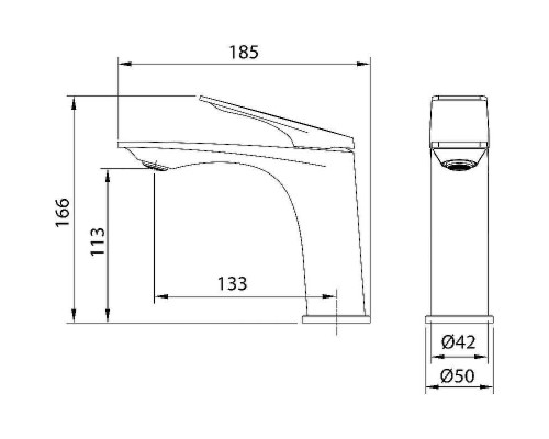 Смеситель для раковины Grossman Galaxy 510.K35.01.210 цвет Черный матовый