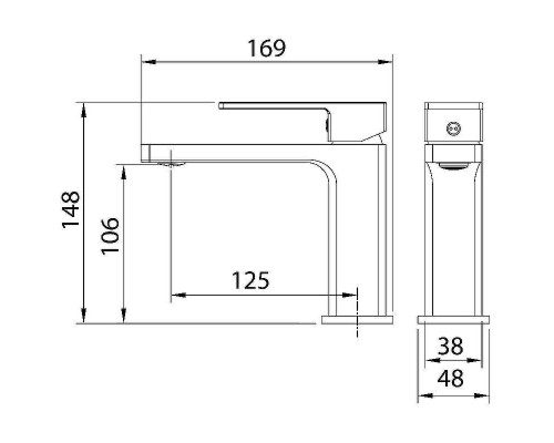 Смеситель для раковины Grossman Style 510.K35.05.210 цвет Черный матовый
