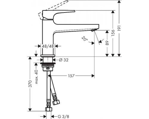 Смеситель для раковины Hansgrohe Metropol 74502000 Хром