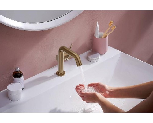 Смеситель для раковины Hansgrohe Tecturis S 73320140 Шлифованная бронза