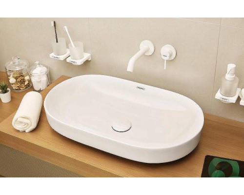 Смеситель для раковины Hansgrohe Tecturis S 73350700 Белый матовый