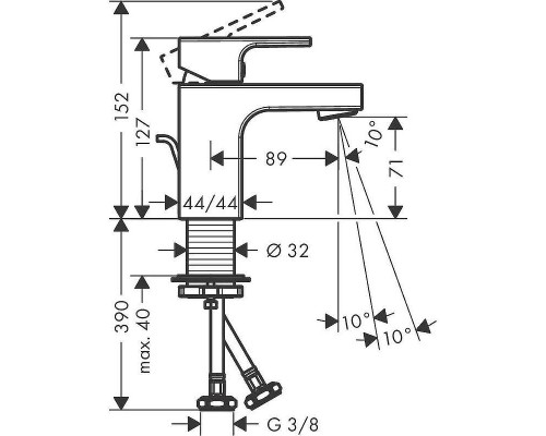 Смеситель для раковины Hansgrohe Vernis Shape 71566000 Хром
