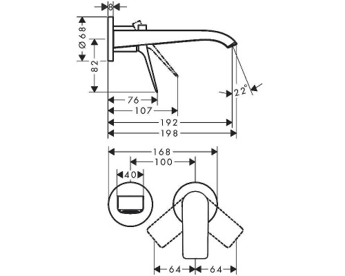 Смеситель для раковины Hansgrohe Vivenis 75050670 Черный матовый