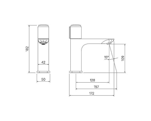 Смеситель для раковины Iddis Slide SLIWTBTi01 Белый матовый