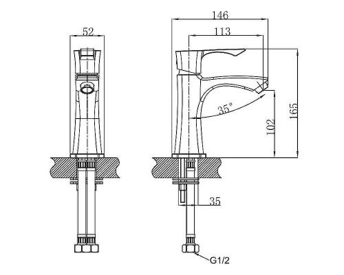 Смеситель для раковины Kaiser Boss 51011 Хром