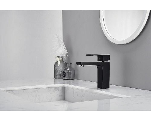 Смеситель для раковины Kaiser Elite 01011-2 Черный матовый