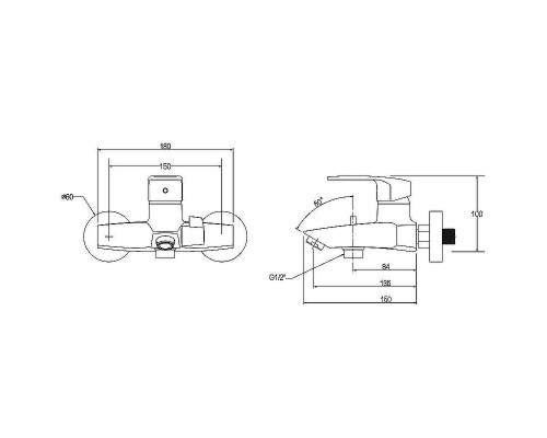 Смеситель для ванны Kaiser Guss 68022 Хром