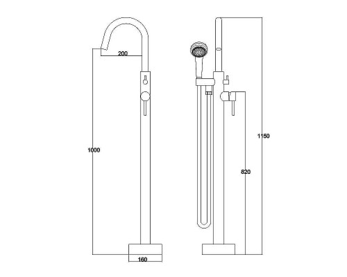 Смеситель для ванны Kaiser Merkur 26182 Хром