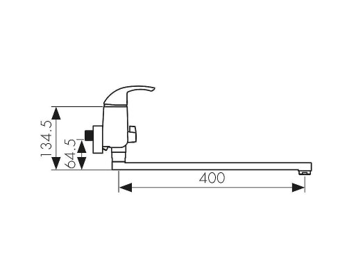 Смеситель для ванны Kaiser Nova 23055В универсальный Хром