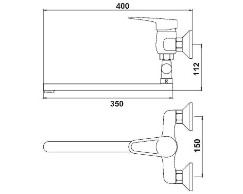 Смеситель для ванны Kaiser Planet 14055 универсальный Хром