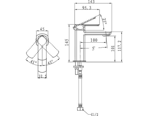 Смеситель для раковины Kaiser Saga 53011 Хром