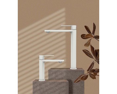 Смеситель для раковины Kaiser Serio 05311-4 Белый матовый